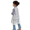 Conjunto de Camisa de Tres Piezas para Niñas Estilo Coreano 2026 Otoño Bebé Niña Vestido de Encaje Camisa de Rayas Verticales Conjunto de Jeans