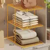 Divisória de compartimento de armário de guarda-roupa em camadas para armário de quarto prateleira de armazenamento empilhável divisória de roupas artefato de armazenamento