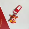 Pingente Chaveiro Bênção de Ano Novo com Símbolo de Riqueza, Presente de Bênção Vermelho para Melhor Amigo, Acessório de Enfeite