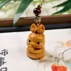 Tuja Natural Doze Signos do Zodíaco Animais Fofos em Desenho Animado Homens e Mulheres Lanyard para Celular Pingente para Bolsa Pingente Venda por Atacado