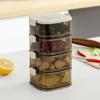 Caixa de Armazenamento de Cebolinha Gengibre Alho para Cozinha Geladeira Cebolinha Pequenos Ingredientes Caixa para Manter Fresco Quadrada Grau Alimentício Drenável Caixa para Preparar Pratos Porcionamento