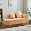 Sofá-cama chaise lounge pequeno de couro de cordeiro cor creme para apartamento sofá mini para quarto de casa cadeira de sofá madeira