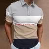 Camiseta Polo para Hombre Estampado de Rayas Manga Corta Camisetas Casual