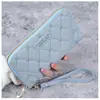 En stock Verano 2023 nuevo bolso de mano fresco dulce billetera de mujer de longitud media billetera bordada de cuero PU de color