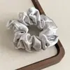 Goma para el pelo fruncida con textura de satén perlado brillante para mujer, estilo coreano, tacto de alta gama, adecuada para coletas y como accesorio para el cabello