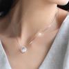 Collar de doble capa de plata 925 para mujer, estilo frío, cadena de clavícula con incrustaciones de diamantes, estilo sencillo, 2022