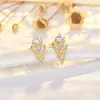 Nuevos Pendientes de Tachuela Doble V de Plata de Ley 925 con Letra para Mujer, Pendientes de Alta Gama para el Cuidado del Oído, Fuente de Transmisión en Vivo de Tiktok, Accesorios para el Oído