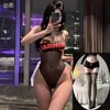 Lencería de talla grande, sexy y ajustada, lindo conjunto de una pieza, puro y seductor, diseñado para realzar bustos pequeños, una seductora pijama de estilo uniforme para mujer, venta al por mayor