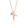 Collar de Pez Gurnardo de Plata S925 para Mujer Lujo Ligero Moda Nicho Sentido del Diseño Cadena de Cola de Pez Diamante Joyería al por Mayor
