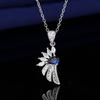 Set de Joyería de Zirconia Azul Transfronterizo Collar Pendientes Anillo para Mujer Venta Caliente de Accesorios de Comercio Electrónico en Vivo Transfronterizo Venta al por Mayor