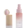 Suministro Directo de Fábrica de Botella de Vidrio de 20 ml con Tapa Flip-Top Espejo, Líquido Base para Maquillaje, Primer, Material de Empaque Cosmético Tipo Push