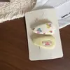 Novo Presilha de Cabelo Infantil com Laço Floral de Renda Amarelo e Rosa Presilha Lateral Presilha para Franja