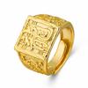 Moda Moda Joyería Vietnam Oro Chapado Tamaño Ajustable Suelto Latón Oro Chapado Anillo de Joyería con Personaje de Dragón para Hombre