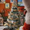 Árvore de Natal Retrátil Dobrável com Neve Aveludada, Venda Quente Transfronteiriça, Decoração de Natal para Casa Supermercado, Nova Estilo