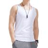 Colete Masculino Algodão Puro Respirável Esportivo Fitness Sem Marcas Verão Camiseta Base Tamanho Plus Tamanho Plus Colete Elástico para Homens
