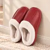 Pantuflas de Algodón Antideslizantes Anticaídas para Personas Mayores, Especiales para Adultos Mayores, Pantuflas de Cuero Genuino Impermeables Cálidas de Terciopelo Plus para el Hogar Interior de Mujeres