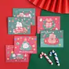 Tarjeta de felicitación navideña de niña de dibujos animados linda, tarjeta pequeña en blanco para Navidad, festividades, agradecimiento y buenos deseos
