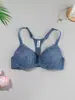 Sutiã Push-Up de Renda com Aro Fino, Fecho Frontal Push-Up, Costas Bonitas, Lingerie, Temu Amazon Shein Mesmo Estilo, Direto do Fabricante