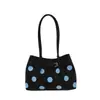 Bolsa tote popular de estilo fresco para mulheres deste ano, nova bolsa de ombro da moda de bolinhas para o verão de 2026, bolsa de ombro para o trabalho
