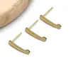 Acero Inoxidable Chapado en Oro Color Conservante Gancho para Oreja Accesorios de Joyería Alambre Asimétrico para Oreja Arete Pendiente DIY Materiales para Hacer Pendientes
