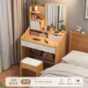 Tocador pequeño, tocador moderno simple para dormitorio, para apartamentos pequeños, nuevo modelo 2026, mesa de maquillaje simple para viviendas de alquiler