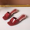 Pantuflas Nuevas Brillantes Transfronterizas para Mujer Verano Tacón Alto Estilo Hada Francés Casual Modernas Perezosas para Mujer