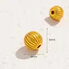 Cuentas de transferencia de filigrana hueca de oro de 18 quilates estilo chino con agujeros pasantes, cuentas espaciadoras de oro antiguas para accesorios de pulsera DIY