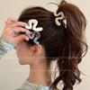 Horquilla de Acetato de Alta Gama Semi-Atada para Mujer con Horquilla Pequeña en la Parte Posterior de la Cabeza, Elegante Adorno para Cola de Caballo Alta 2025 Nuevo Verano