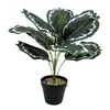 Planta Verde Simulada Separador Plantas Verdes Adornos para Sala de Estar Decoración de Planta en Maceta Hojas de Planta Paisajismo de Pared Interior Hojas Verdes
