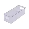 Caja de almacenamiento rectangular transparente para huecos en el hogar, organizador de cajones de escritorio para papelería, calcetines y artículos varios