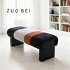 Taburete Sofá Minimalista Estilo Italiano para Sala de Estar, Taburete Moderno para Pie de Cama, Banco de Diseñador para Dormitorio, Taburete para Cambiar Zapatos en Habitación Modelo, Taburete para Entrada
