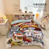 Patrulla Canina Set de Cuatro Piezas de Terciopelo de Cristal Dibujos Animados Estudiante Niño Dormitorio Habitación Tres Piezas Funda de Edredón Gruesa de Invierno