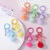Llavero Cuadrado a Cuadros Cadena para Teléfono Cadena de Cuentas DIY Lazo Encanto Linda Colgante Decoración Colgante para Bolso de Cuentas