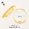 Pulseira de Empurrar e Puxar Pavão Dourado da Areia Vietnamita, Pulseira Pavão Estilo Étnico Retro Banhada a Ouro Antigo, Pulseira Feminina Que Não Desbota por Muito Tempo