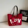 Bolso de Hombro y Axila Grande con Estampado de Letras, Moderno y Elegante para Mujer, Nuevo Modelo 2026, Bolso Tote Versátil Artístico para Viaje y Estudio