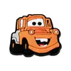 Coches Dibujos Animados Vehículo Lindo Zapatos Croc Hebilla Decorativa de Flor Goma Suave de PVC Hebilla de Zapato Extraíble