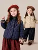 Roupas Infantis Tongbei 2026 Inverno Novo Jaqueta de Algodão Xadrez Infantil Estilo Clássico de Celeiro Retrô Quente Versátil Casaco