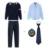 Suéter tres piezas ropa de clase ropa de otoño estilo británico ropa de jardín de infantes primavera estudiantes de primaria ropa de clase de verano Traje de uniforme escolar niños
