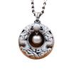 Cadena de suéter larga Double Dragon con cuentas, hebilla de seguridad de plata pura S999, personalidad retro, nuevo, colgante de plata de ley para mujeres y hombres