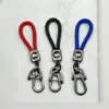 Chaveiro de Carro Corda Trançada Feita à Mão Pingente de Chaveiro Fivela de Ferradura Anel de Chaveiro de Metal para Bagagem Acessórios Corda de Couro