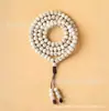 Pulsera Bodhi Xingyue de Hainan 108 de Alta Densidad Lisa Blanca para Hombres y Mujeres Perlas Budistas Pulidas de Alto Brillo Moda