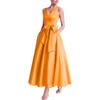 Vestido Nuevo de Satén de Verano Aliexpress Vestido de Baile Largo 2026 Cuello en V Sin Mangas Vestido Largo Vestido Elegante
