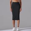 Liquidação: Saia Midi Esportiva Casual com Fenda para Mulheres, Ajuste Slim, Amiga da Pele, Alta Elasticidade