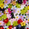 Nuevos accesorios de arte de uñas de flor de cinco pétalos y hoja, piezas pequeñas de resina tridimensionales para pendientes DIY, pasadores para el cabello y accesorios de decoración de uñas