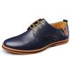 Zapatos casuales de cuero para hombre, de talla grande, con cordones, estilo vintage, negros, pequeños, con cordones, estilo bohemio.