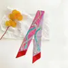 Bufanda Diagonal de Seda Estilo Nuevo, Cinta de Seda Imitación, Seda de Sarga Estampado Digital, Diadema para Mujer, Bufanda de Regalo, Versátil y Moderna