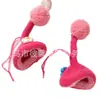 Estilo Doce e Menina Chapéu de Lã Tricotado com Flor e Pom-Pom Acessórios DIY Roupas para Vestir Bonecas Acessórios