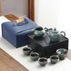 XYT Juego de Té Kung Fu Portátil para Viaje al Aire Libre, Juego Pequeño, Hogar, Bandeja de Té Simple, Tetera, Taza de Té, Juego de Té Personalizado