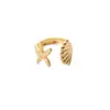 Anillo Abierto de Acero Inoxidable de Talla Única Más Vendido Transfronterizo, Anillo de Moda Simple de Acero de Titanio que Conserva el Color, Joyería, Accesorios para Mujer al por Mayor