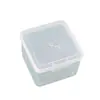 Caixa de Armazenamento Quadrada Transparente Organizador de Suprimentos de Mesa Ornaments Caixa Divisória de Gaveta Doméstica Caixa de Armazenamento de Plástico